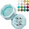 Proposal Ring Storage Box 3 Slots Vintage Velvet Ring Organizer with Detachable Lid Valentine's Day Ring Box (Baby Blue)